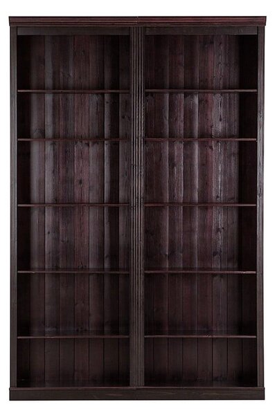Hnědá knihovna z borovicového dřeva 148x223 cm Anita – Støraa