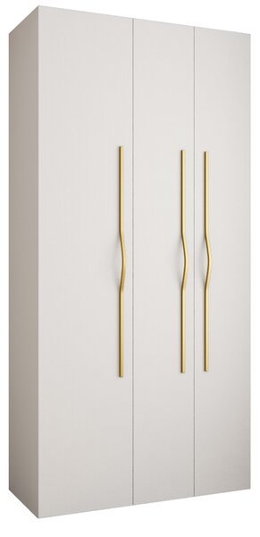Šatní skříň 120 cm Carmela 40-2 (bílá + zlatá)