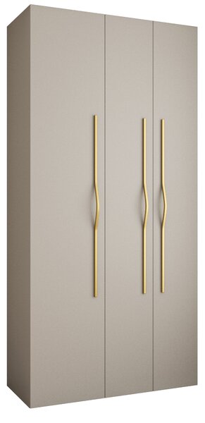 Šatní skříň 120 cm Carmela 40-2 (kašmír + zlatá)