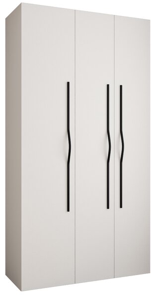 Šatní skříň 130 cm Carmela 40-2 (bílá + černá)