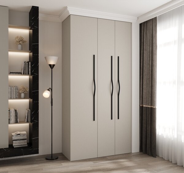 Šatní skříň 120 cm Carmela 40-2 (kašmír + černá)