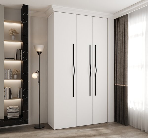 Šatní skříň 130 cm Carmela 40-2 (bílá + černá)