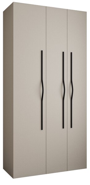 Šatní skříň 120 cm Carmela 40-2 (kašmír + černá)