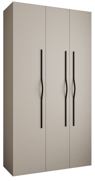 Šatní skříň 130 cm Carmela 40-2 (kašmír + černá)