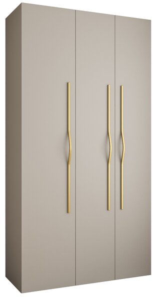Šatní skříň 130 cm Carmela 40-2 (kašmír + zlatá)