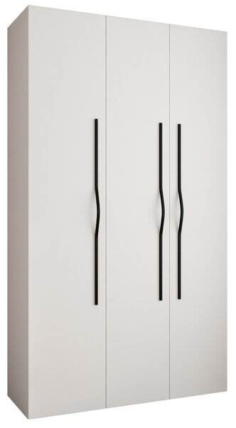 Šatní skříň 140 cm Carmela 40-2 (bílá + černá)