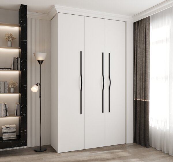 Šatní skříň 140 cm Carmela 40-2 (bílá + černá)