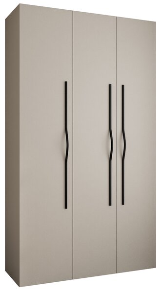 Šatní skříň 140 cm Carmela 40-2 (kašmír + černá)