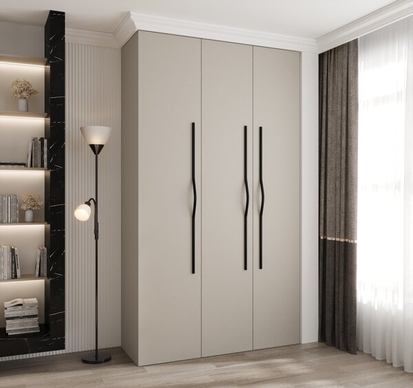 Šatní skříň 140 cm Carmela 40-2 (kašmír + černá)