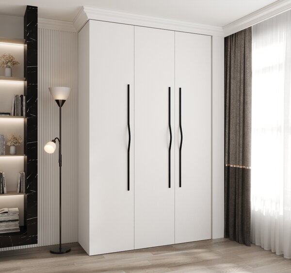 Šatní skříň 150 cm Carmela 40-2 (bílá + černá)