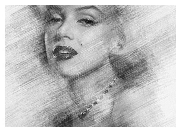 Skleněný obraz - Portrén Merilyn Monroe (70x50 cm)