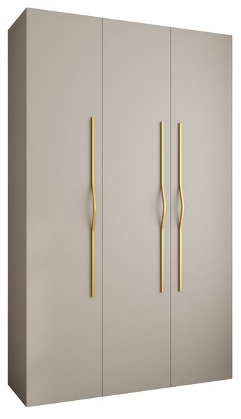 Šatní skříň 150 cm Carmela 40-2 (kašmír + zlatá)