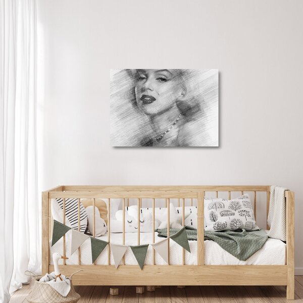 Skleněný obraz - Portrén Merilyn Monroe (70x50 cm)