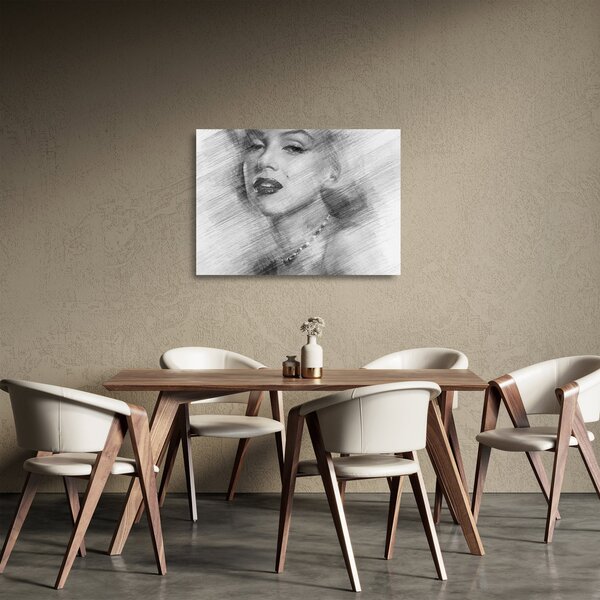 Skleněný obraz - Portrén Merilyn Monroe (70x50 cm)