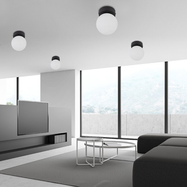 TK Lighting Černé stropní/nástěnné svítidlo Vox 100mm pro žárovku G9 TK5613