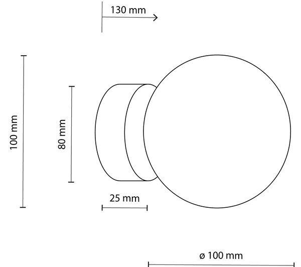 TK Lighting Černé stropní/nástěnné svítidlo Vox 100mm pro žárovku G9 TK5613