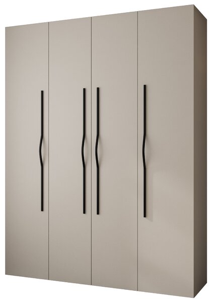 Šatní skříň 180 cm Carmela 40-2 (kašmír + černá)
