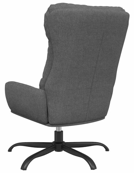 Relaxační křeslo světle šedé textil 341176