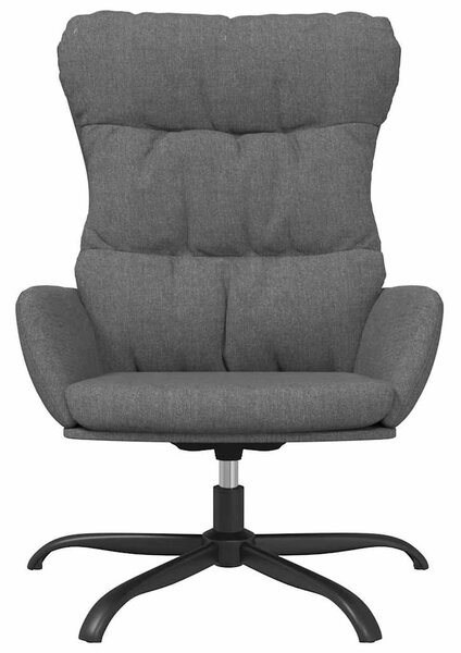 Relaxační křeslo světle šedé textil 341176