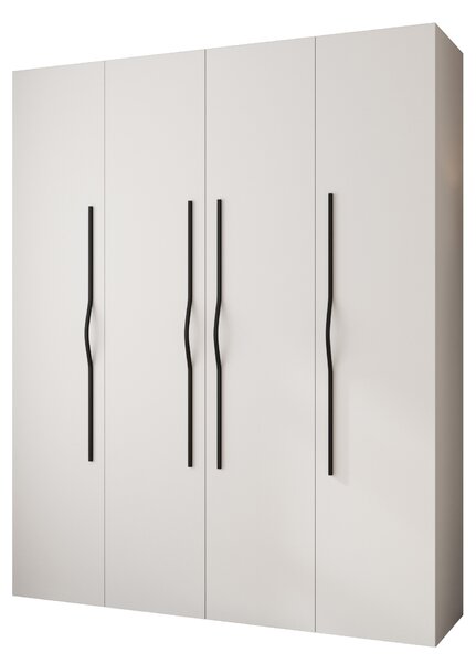Šatní skříň 200 cm Carmela 40-2 (bílá + černá)