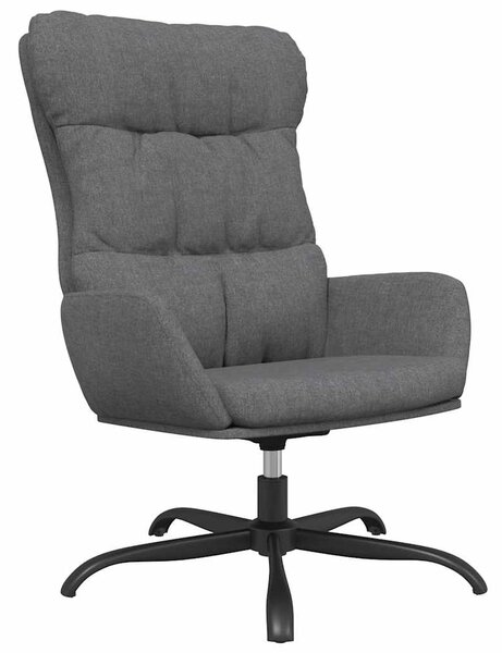 Relaxační křeslo světle šedé textil 341176