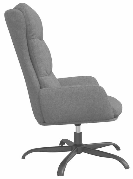 Relaxační křeslo světle šedé textil 341176