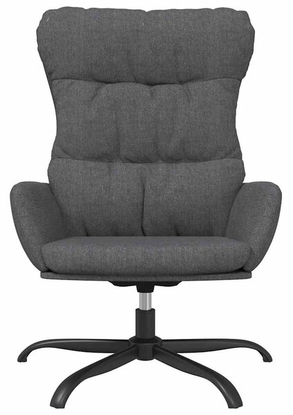 Relaxační křeslo tmavě šedé textil 341177
