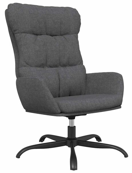 Relaxační křeslo tmavě šedé textil 341177