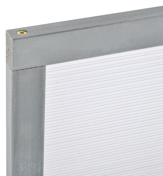 Outsunny Zimní Skleník Dřevěný a Polykarbonátový 90 x 46 x 40 cm Voděodolný Zimní Rám pro Zahradní Záhon Šedý | Aosom