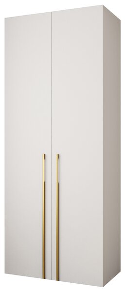 Šatní skříň 100 cm Carmela 40-3 (bílá + zlatá). Akce -21%. 1126590