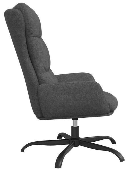 Relaxační křeslo tmavě šedé textil 341177