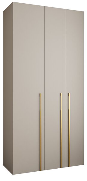 Šatní skříň 120 cm Carmela 40-3 (kašmír + zlatá). Akce -19%. 1126600