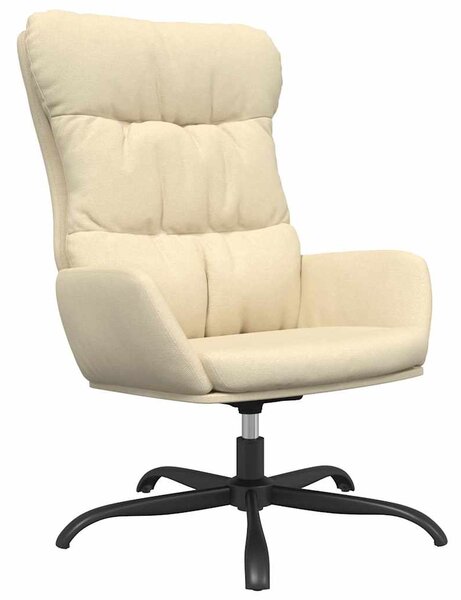 Relaxační křeslo krémové textil 341178