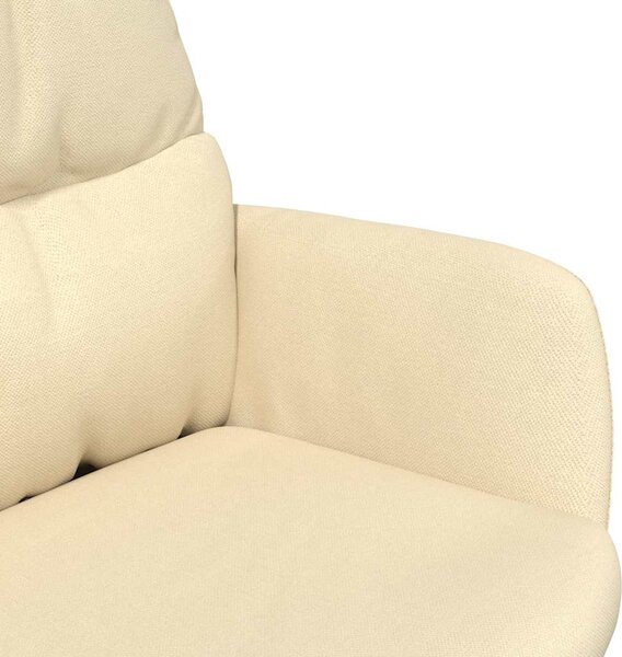 Relaxační křeslo krémové textil 341178