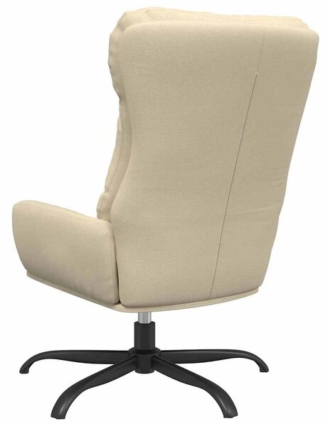 Relaxační křeslo krémové textil 341178