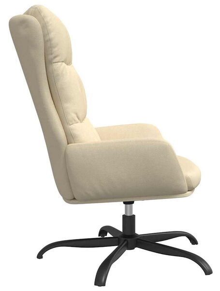 Relaxační křeslo krémové textil 341178