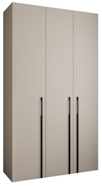 Šatní skříň 140 cm Carmela 40-3 (kašmír + černá)
