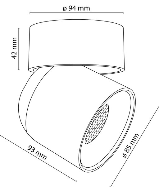TK Lighting Černé stropní/nástěnné svítidlo Twist pro žárovku GU10 TK10575