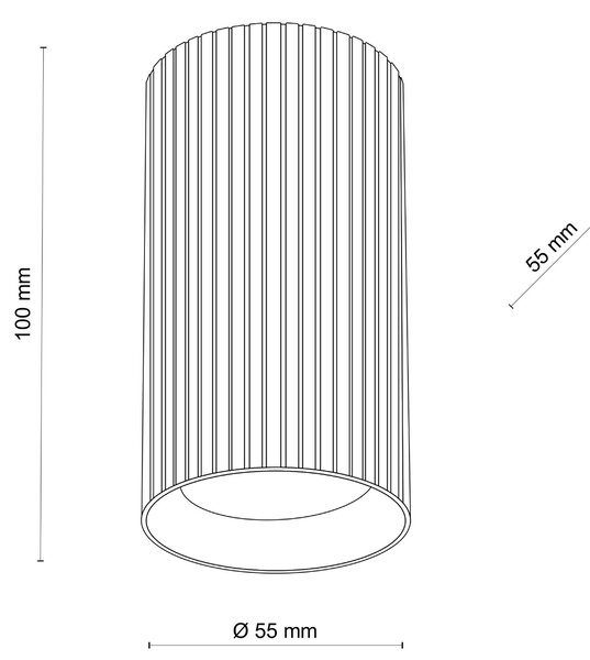 TK Lighting Hnědé stropní svítidlo Tune S 55mm pro žárovku GU10 TK11027