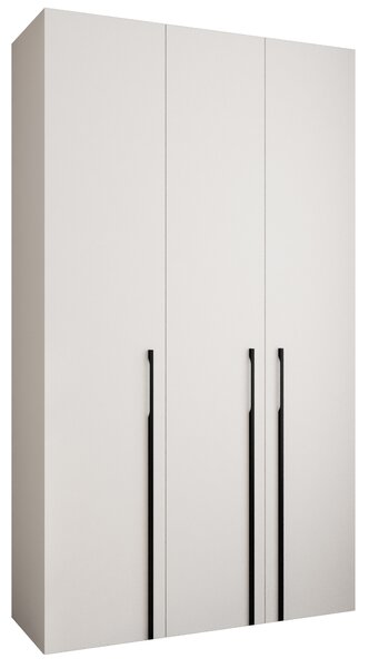 Šatní skříň 140 cm Carmela 50-3 (bílá + černá)