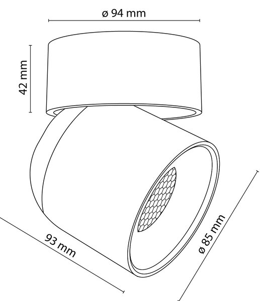 TK Lighting Bílé stropní/nástěnné svítidlo Twist pro žárovku GU10 TK10576
