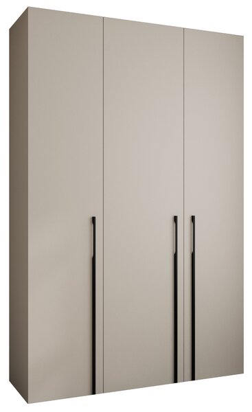 Šatní skříň 160 cm Carmela 40-3 (kašmír + černá)