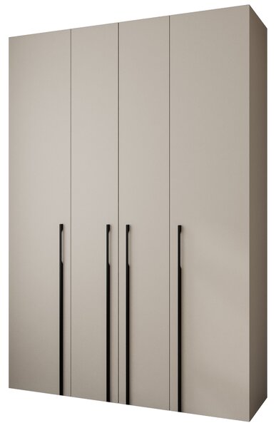 Šatní skříň 170 cm Carmela 40-3 (kašmír + černá)