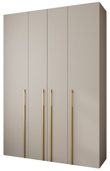 Šatní skříň 170 cm Carmela 40-3 (kašmír + zlatá). Akce -21%. 1126620