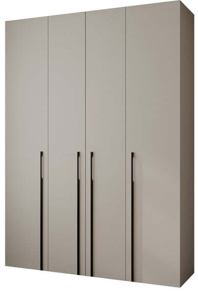 Šatní skříň 180 cm Carmela 40-3 (kašmír + černá)