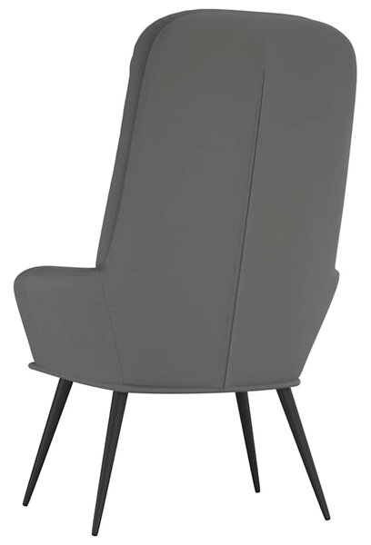 Relaxační křeslo tmavě šedé samet 341195