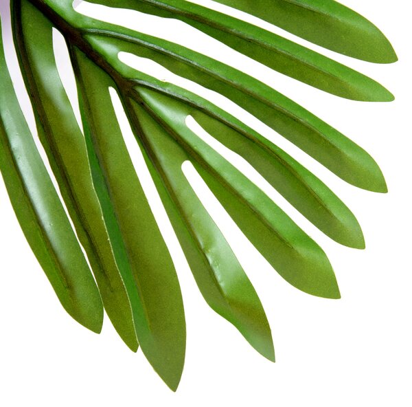 Umělá palmová palma Outsunny Velká 150 cm, Umělá rostlina, Umělá palma, Plastové umělé rostliny v květináči, Napodobenina rostliny pro obývací pokoj