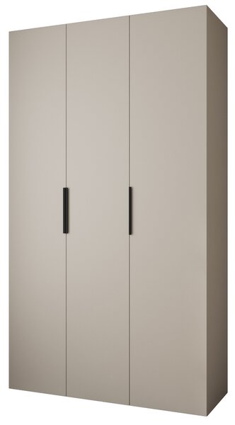 Šatní skříň 140 cm Carmela 40-4 (kašmír + černá)