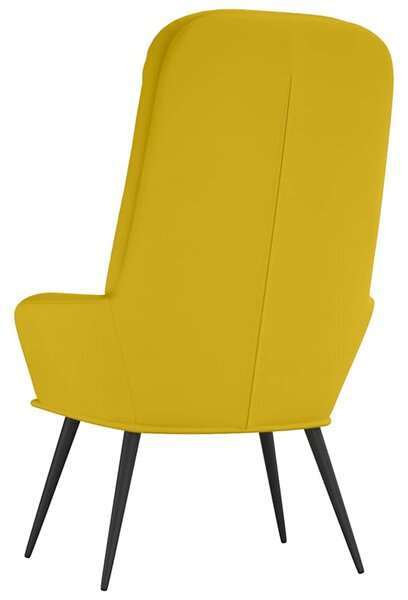 Relaxační křeslo hořčicově žluté samet 341201