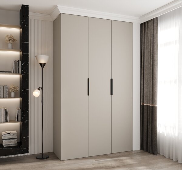 Šatní skříň 140 cm Carmela 40-4 (kašmír + černá)